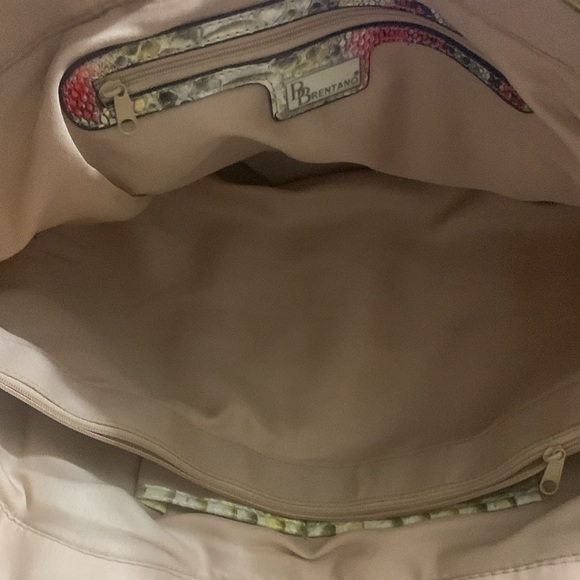 B Brentano Snakeskin Print Pink, Green, Red, yellow, black handbag / purse - Picture 8 of 12
